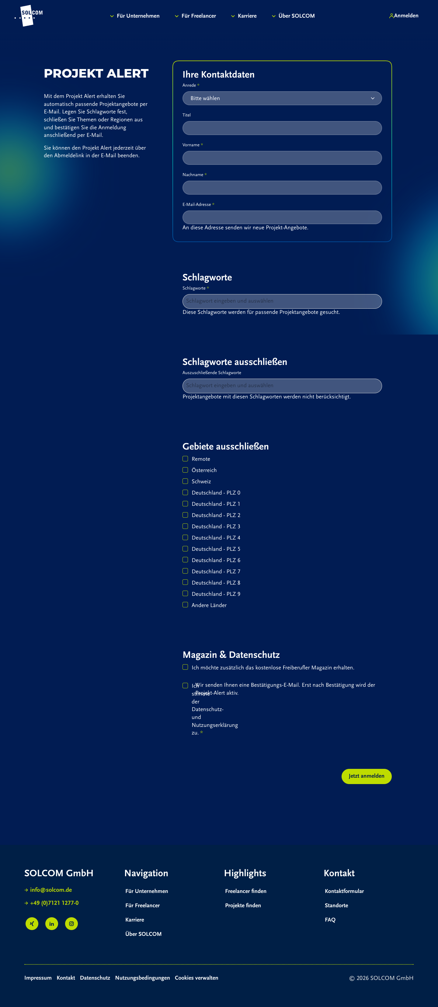 Projekt Alert Canvas Desktop