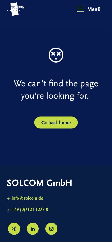 Mobile Route /fuer-freiberufler zeigt Page not found