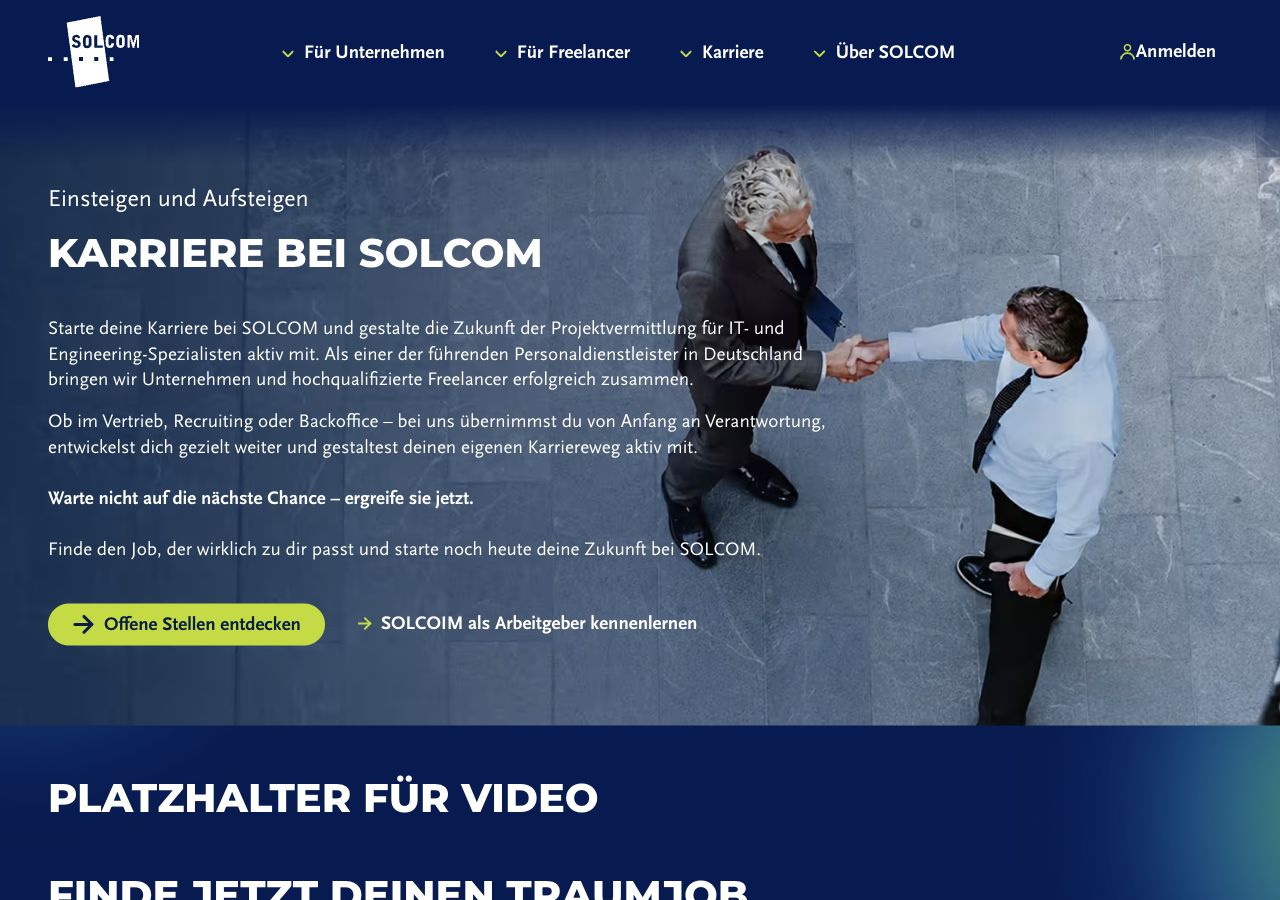 Desktop Karriere Seite ohne H1