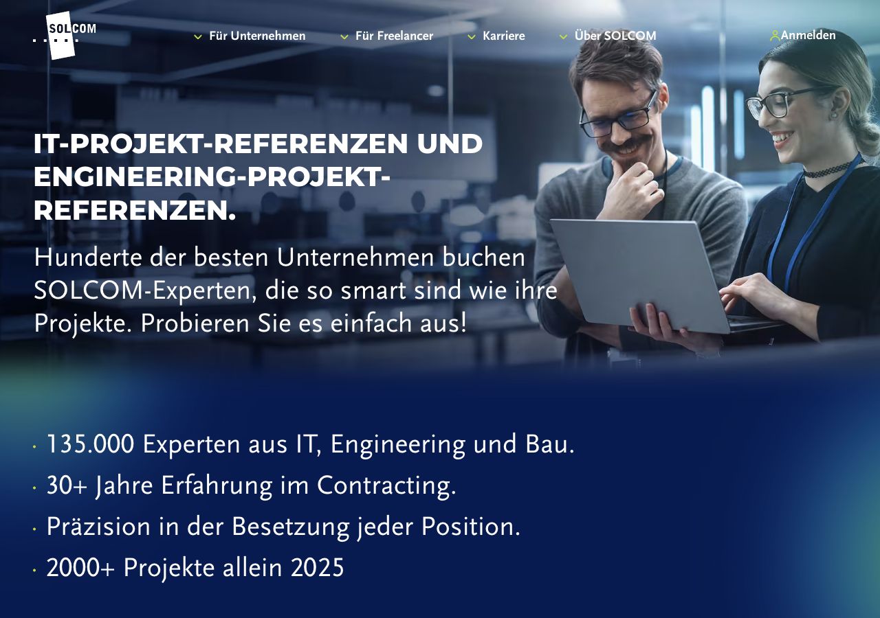 Desktop Referenzen Seite auf finaler URL unter Unternehmen